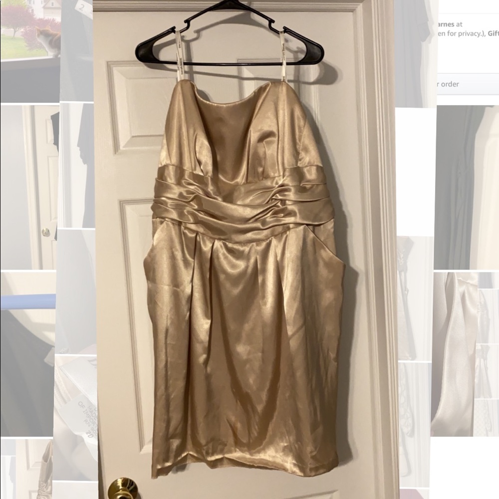 David’s Bridal Size 20 Champagne Short Dress